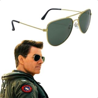 Óculos de Sol Aviador Lente Preta com Proteção Uv400 Masculino e Feminino Lente Cristal em Oferta na Shopee