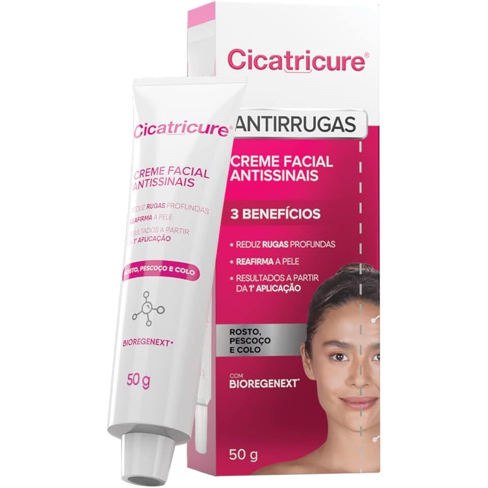 Cicatricure Creme Facial Antirrugas Rosto Pescoço e Colo 50g