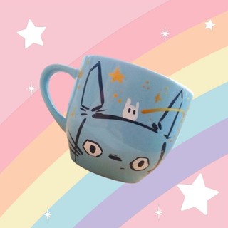 Xícara pintada a mão Totoro, Studio Ghibli - coisas de casa aesthetic, xícara fofa, xícara de chá