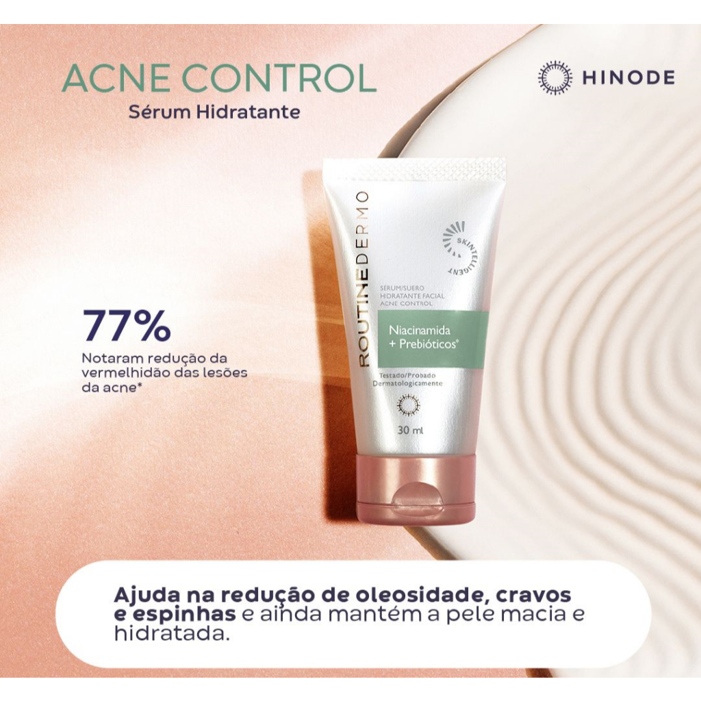 Routine Dermo Sérum Hidratante Acne Control 30ml (redução de vermelhidão das lesões da acne) Hinode
