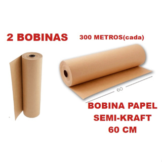 2 Bobinas Papel Semi Kraft Bobina 60cm Aprox. 9KG(cada)  Pardo Embalagem Caixa em Oferta na Shopee