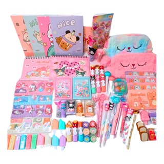 Kit 25 Itens Papelaria Fofa Kawaii Caixa Presente Criativo Material Escolar em Oferta na Shopee