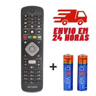 Controle Remoto Para TV Philips Smart Lcd Led Tecla Netflix em Oferta na Shopee