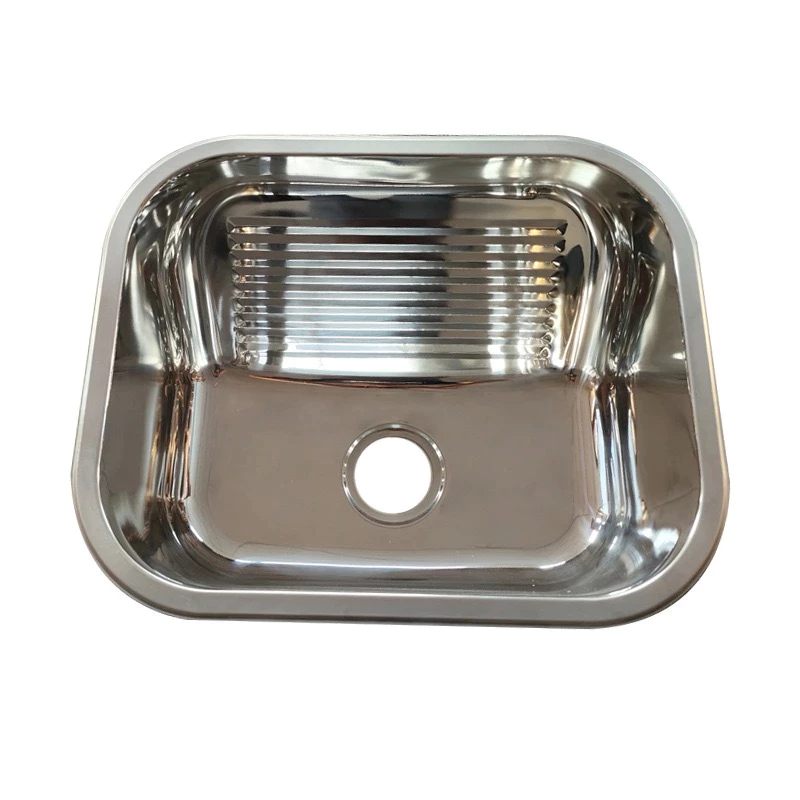 Tanque de Lavanderia em Aço Inox Polido 45/55 x 45cm com Acessórios — foto 5
