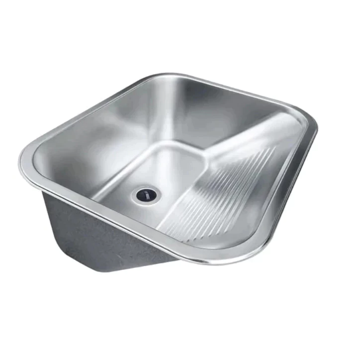 Tanque de Lavanderia em Aço Inox Polido 45/55 x 45cm com Acessórios — foto 8