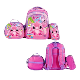 kit Mochila 3D + Lancheira + Estojo Lilo Stich Kuromi My Melody Infantil Rosa Bolsa Escolar Creche Passeio Menina em Oferta na Shopee