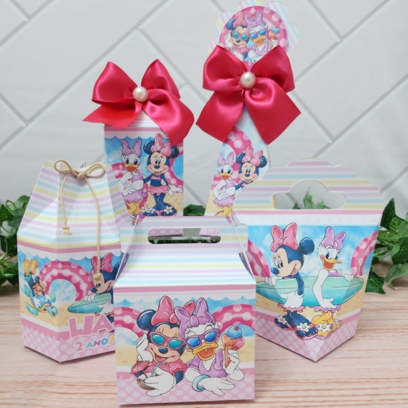 Minnie Pool Party Kit Personalizado l Kit Festa l Lembrancinha l Aniversario l Caixinhas Personalizadas l Festa Infantil