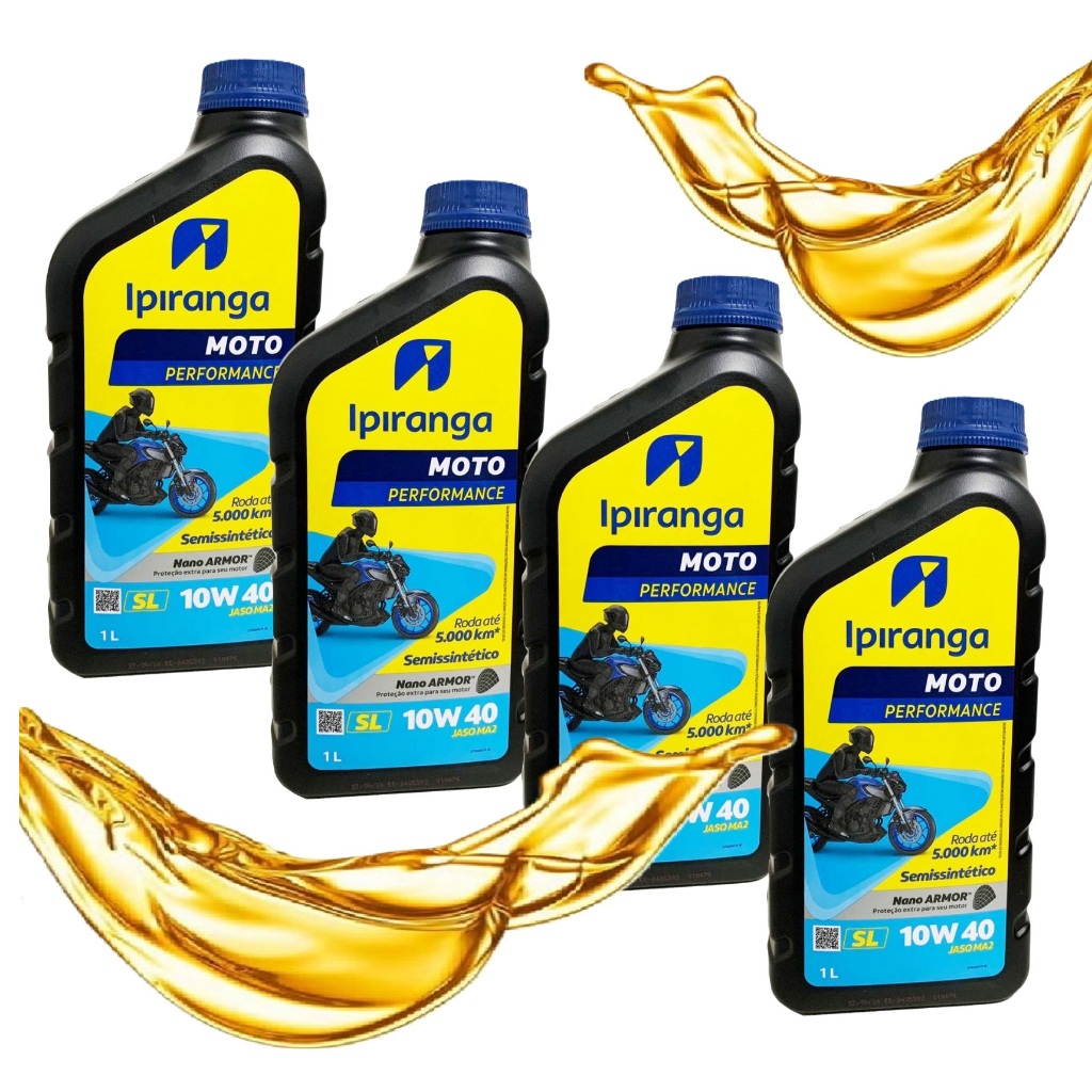 Óleo Ipiranga 10w40 Semi Sintético Moto Performance 4 Litros em Oferta na Shopee