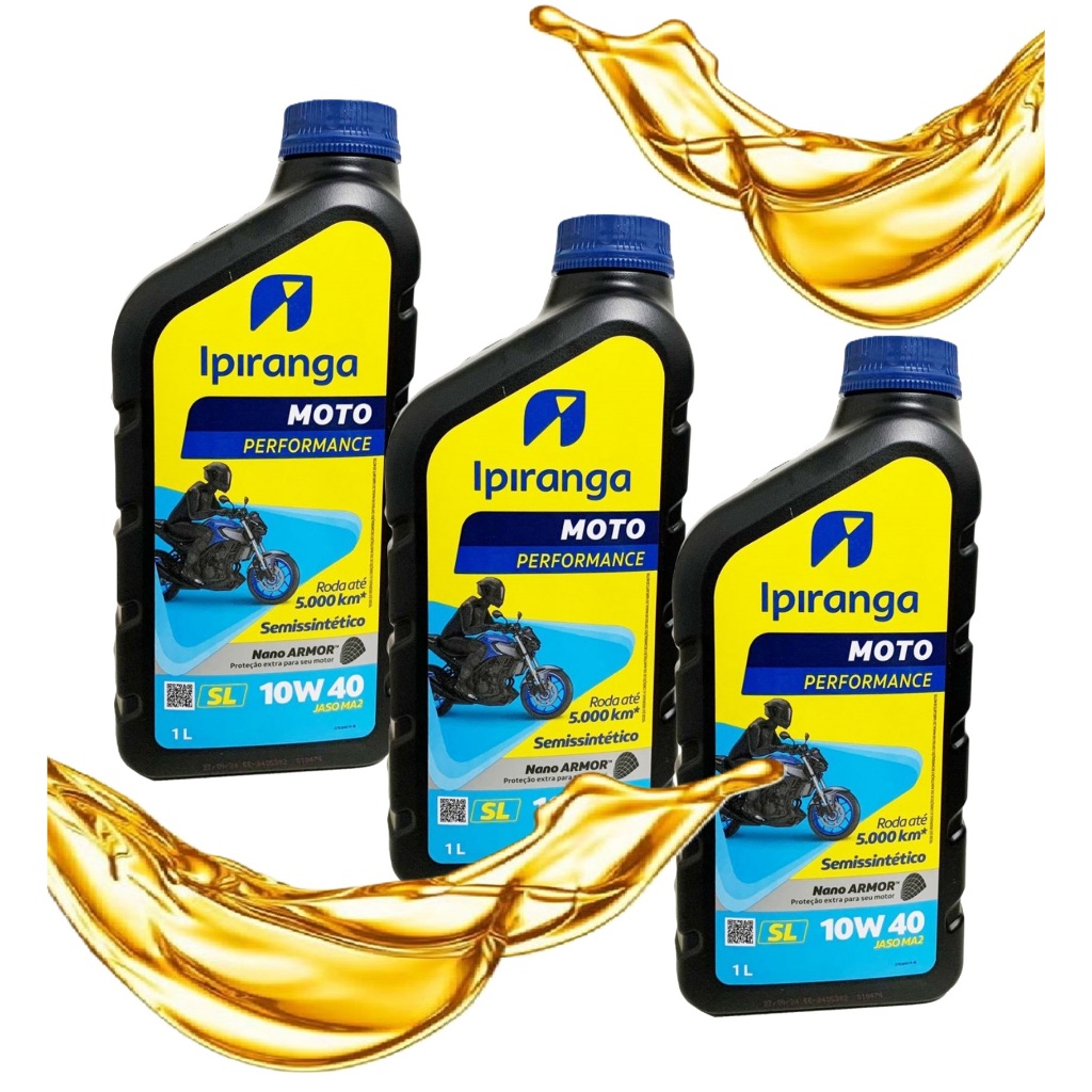 Óleo Ipiranga 10w40 Moto Performance Semi Sintético 3 Litros