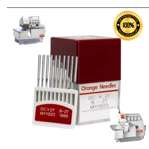 Agulha overlock industrial orange agulha para maquina costura caixa com 10