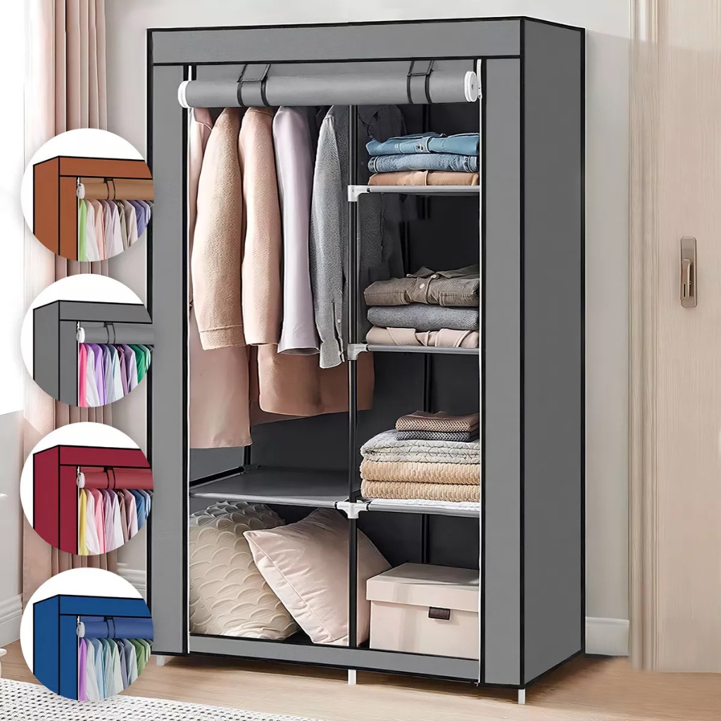 Guarda Roupa Dobrável Organizador Portátil Armário Grande 9 Divisórias Fácil de Montar em Oferta na Shopee