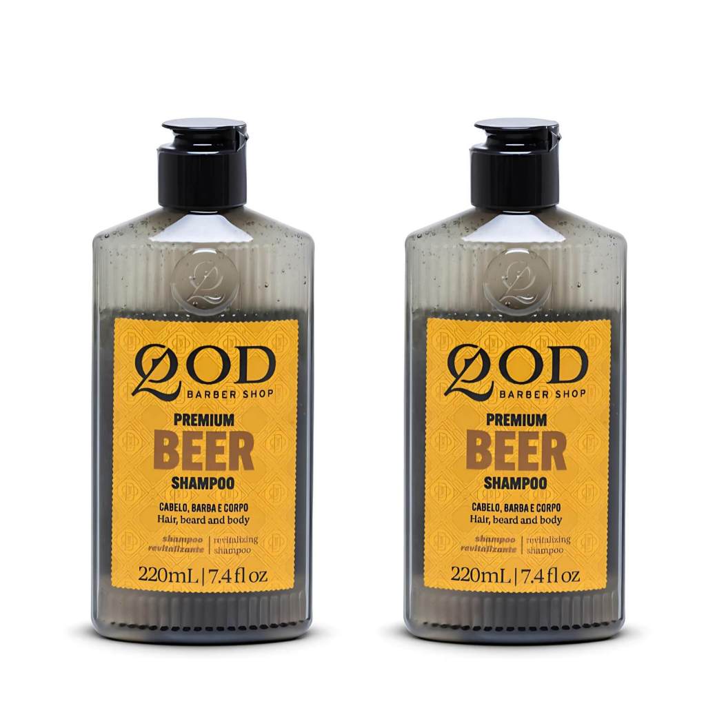 Kit 2 Shampoo Premium Special Beer 220ml QOD Barber Shop em Oferta na Shopee