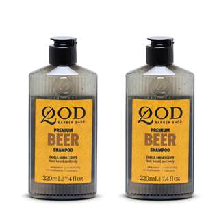 Kit 2 Shampoo Premium Special Beer 220ml QOD Barber Shop em Oferta na Shopee