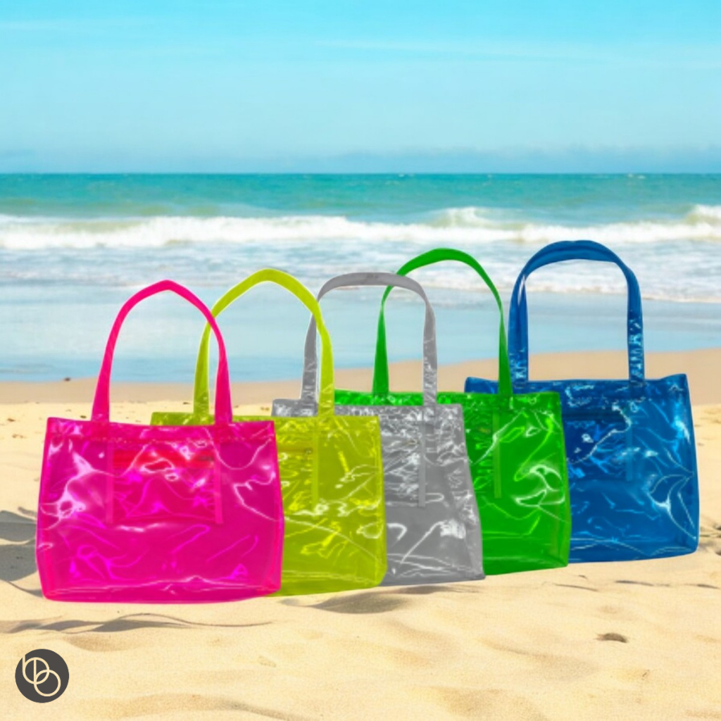 Bolsa De Praia Sacola Piscina Transparente Impermeável Passeio Lazer