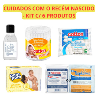 Kit Bebê Recém Nascido Cuidados Do Bebê Com 6 Produtos em Oferta na Shopee