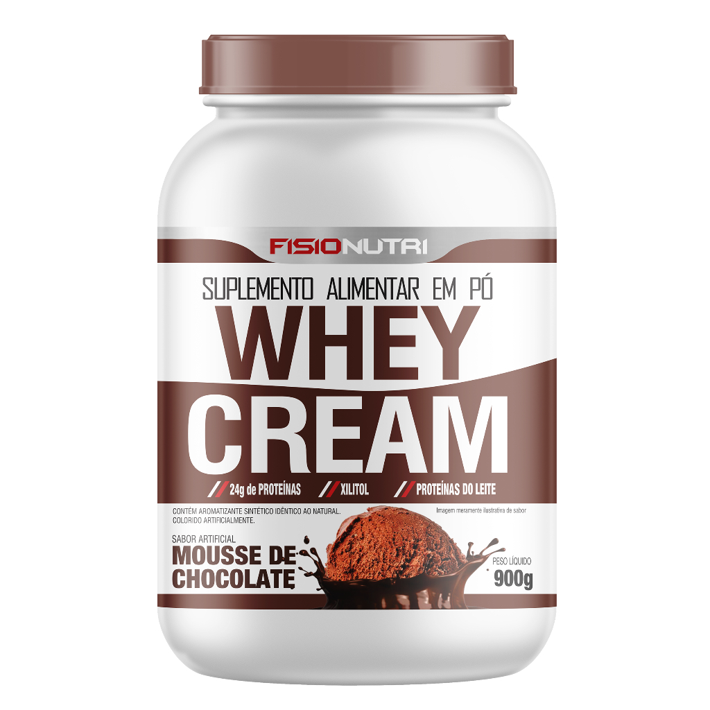 Whey Gourmet Cream Pote 900gr Vários Sabores - Fisionutri