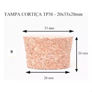 rolha de cortiça 33mm x 28mm x20mm em Oferta na Shopee