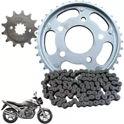 Kit Relação Transmissão Completa Cbx 250 Twister 2001 2002 Até 2008 Aço 1045