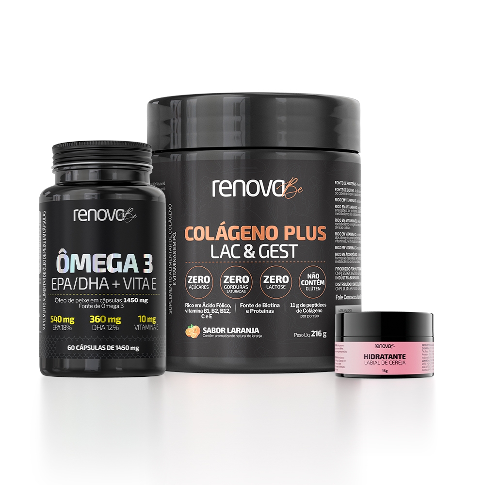 1 Colágeno Lactante e Gestante Biotina + Ômega 3 - Renova Be