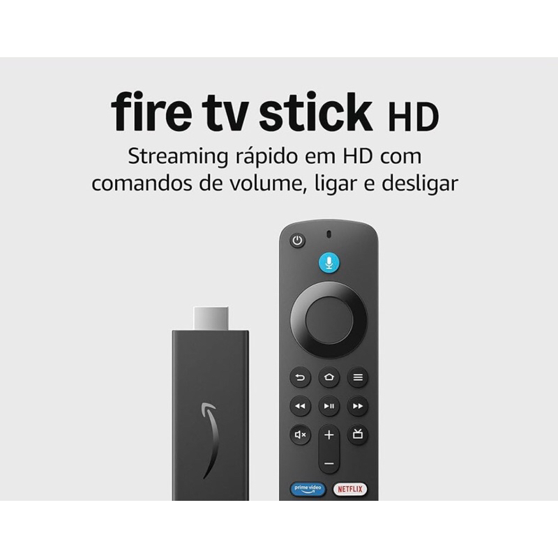 Fire TV Stick | Streaming em Full HD com Alexa | Com Controle Remoto por Voz com Alexa (inclui comandos de TV)