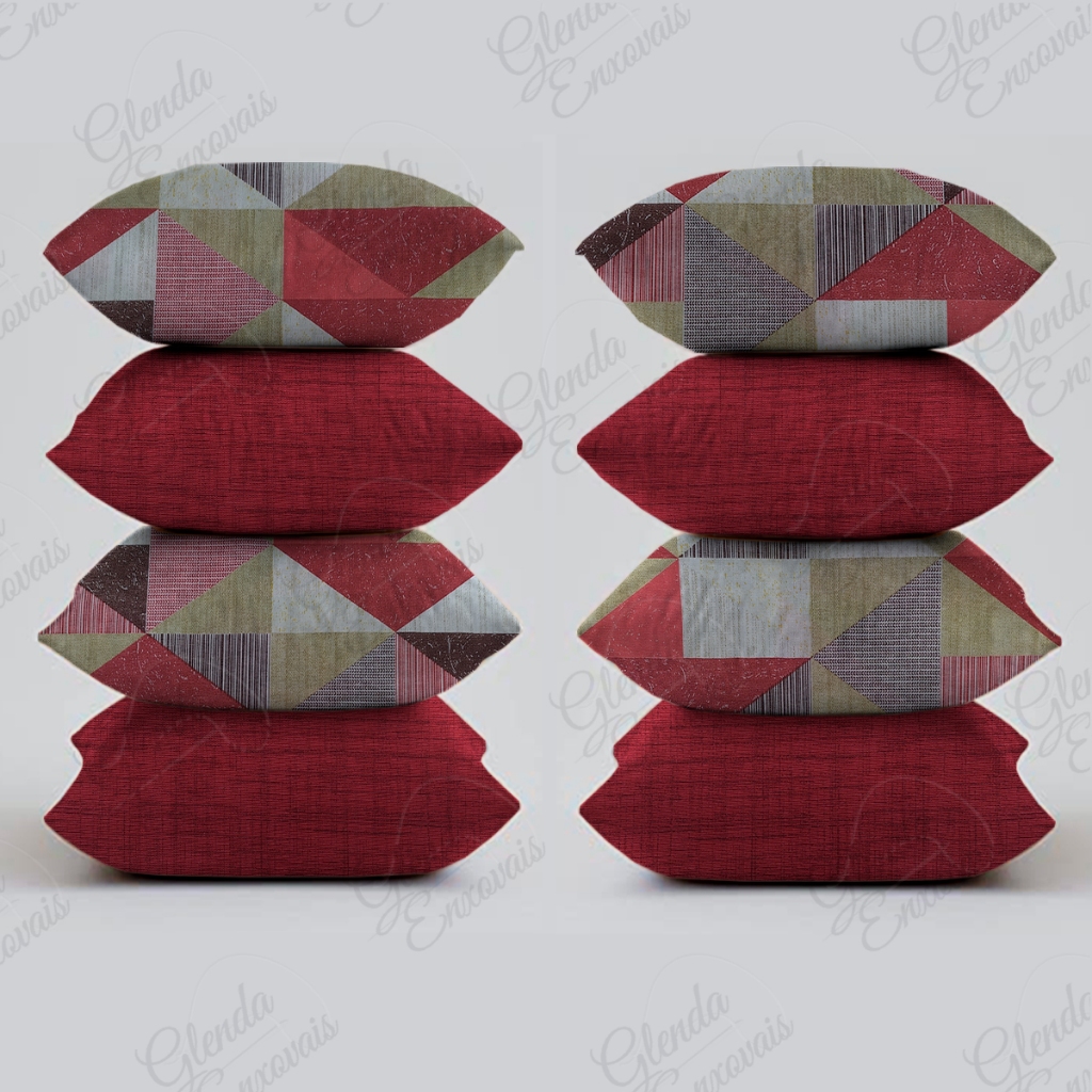 Jogo com 8  Capas para Almofadas com Zíper em Oferta na Shopee