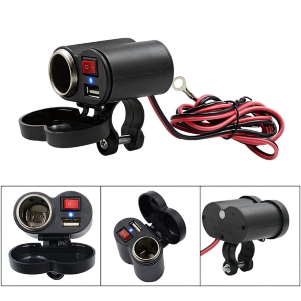 Acendedor Carregador De Celular Usb Turbo Para Motos em Oferta na Shopee