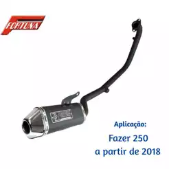 Escapamento Fazer 250 2018-2019-2020-2021-2022-2023-2024-2025 Mini Tri Fortuna