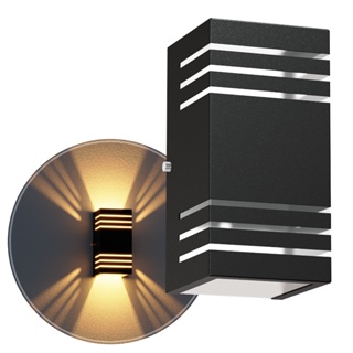 6x Arandelas Retangular 20CM 6 Frisos 2 Focos G9 Bivolt Externa MF150 em Oferta na Shopee