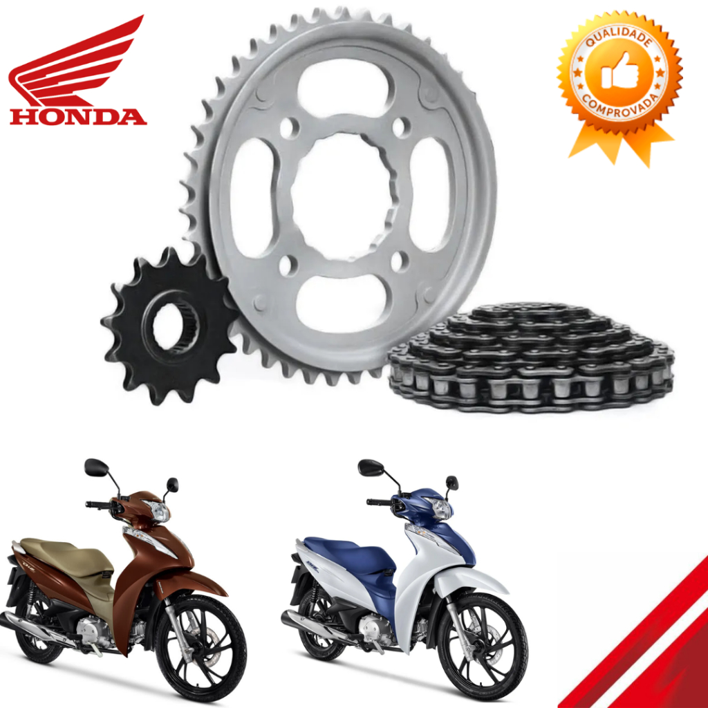 Kit Relação Transmissão Tração Biz 125 Biz 100 Pop 110 em Oferta na Shopee