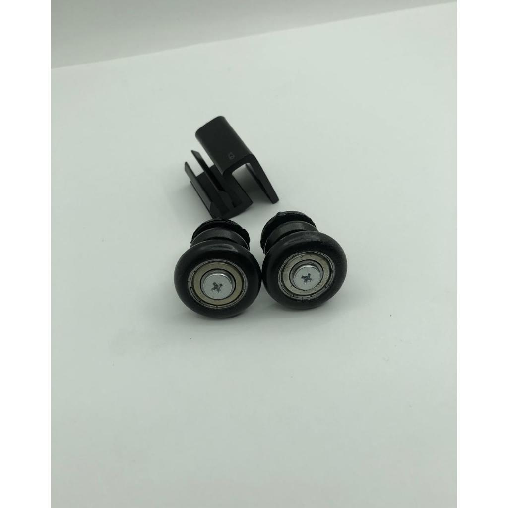 Kit Guia para Box Deslizante + Roldana Box Reforçada com regulagem para Blindex Vidro 8 mm