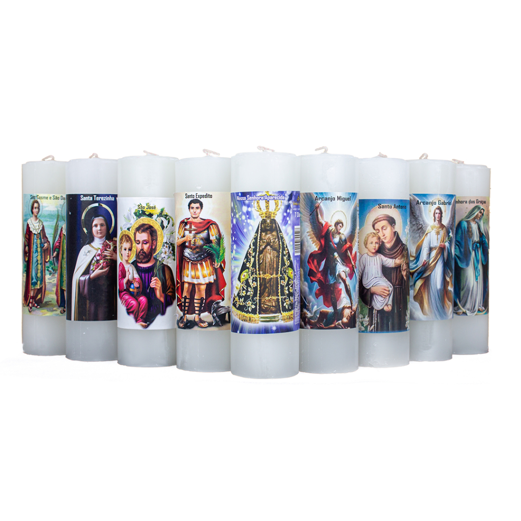 Vela 7 Dias com imagens de Santos Católicos 260g em Oferta na Shopee