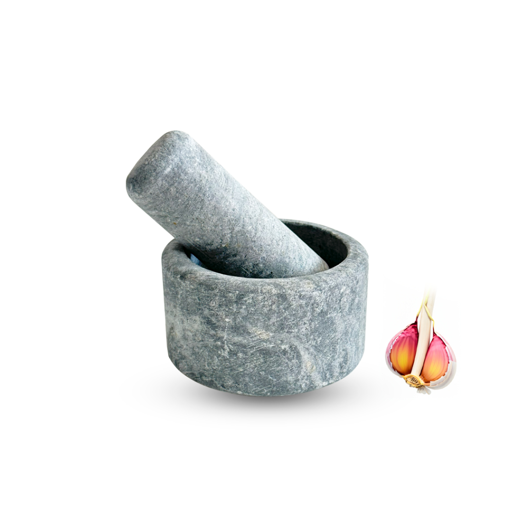 Pilão Almofariz De Pedra Sabão Natural Bem Resistente E Gostoso De Usar em Oferta na Shopee