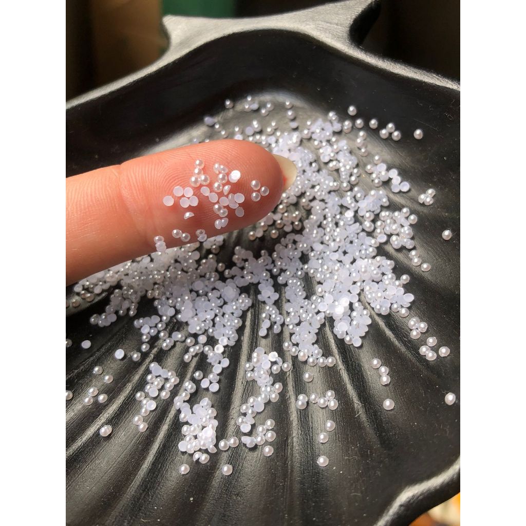 Meia Pérola AB ou Creme 1,5mm 1,8mm Pedrarias Joias De Unhasm em Oferta na Shopee