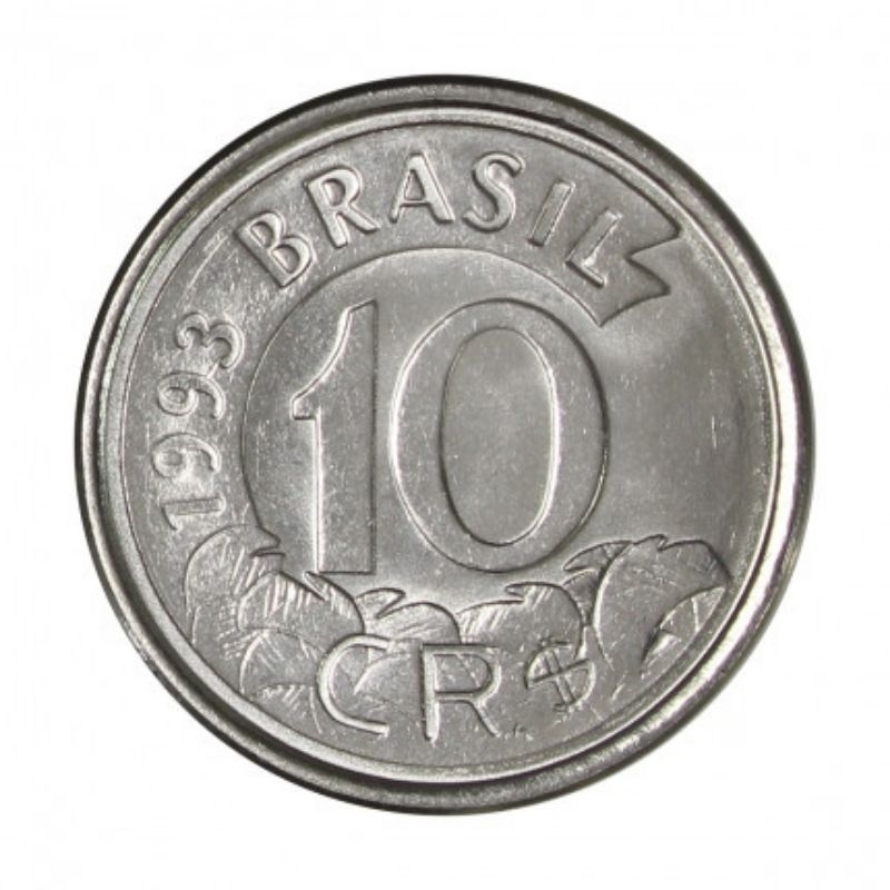 Moeda de 10 Cruzeiros Brasil 🇧🇷 SOB - 1993 + Coin Holder