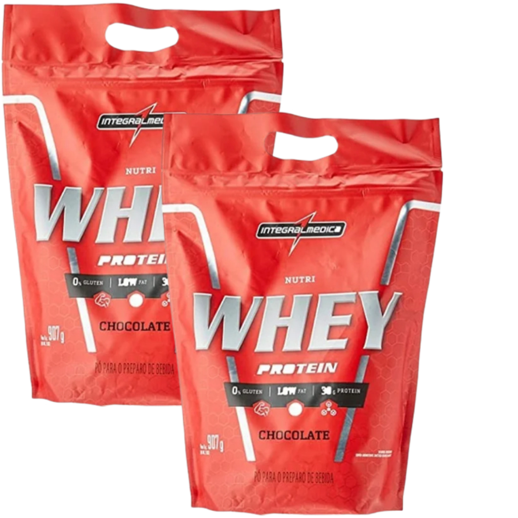 Kit 2 Nutri Whey Protein Refil 900g Integral Médica em Oferta na Shopee