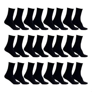 Kit Com 18 Pares De Meias Preta Masculina Cano Longo Confortável Macia Trabalho Esporte Algodão 38 ao 44 em Oferta na Shopee