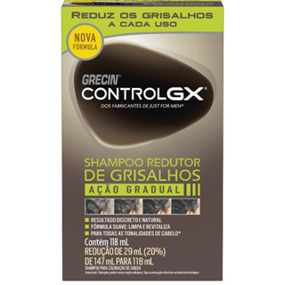 Grecin Control GX Shampoo Redutor Gradual de Grisalhos 118ml - Para todos os tipos e natural de cabelo. Aparência jovem em Oferta na Shopee