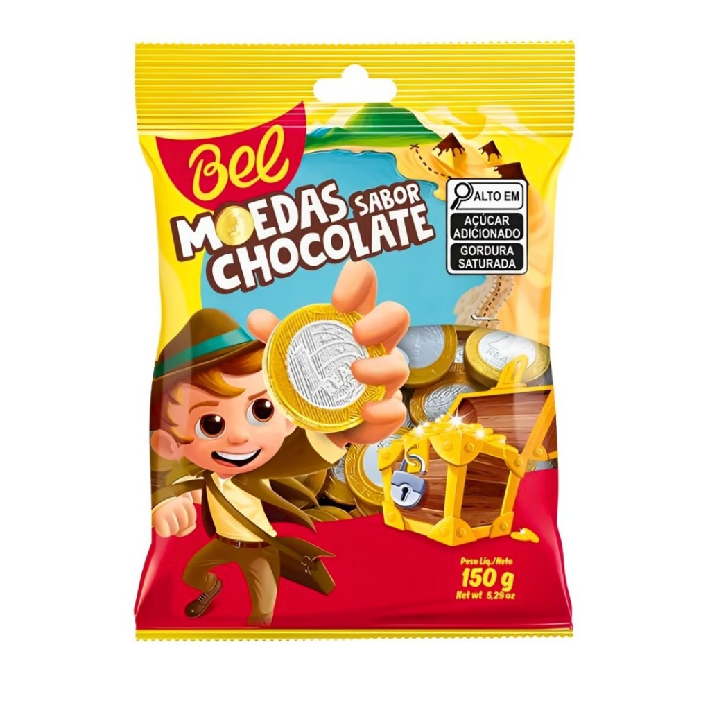 Moedas De Chocolate 150g Bel em Oferta na Shopee