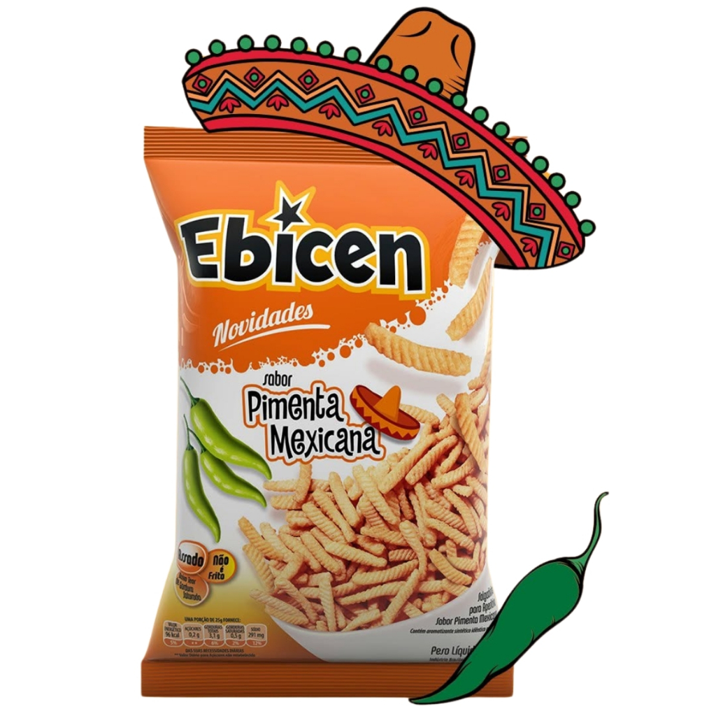 Salgadinho Assado Pimenta Mexicana 30g Ebicen