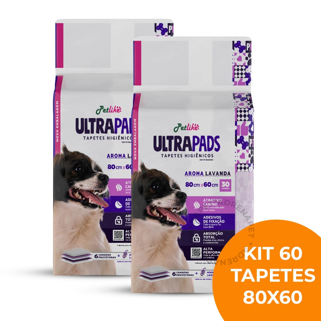 Kit 30/60 Unidades Tapete Higiênico Ultra Pads 80x60cm Aroma Lavanda em Oferta na Shopee