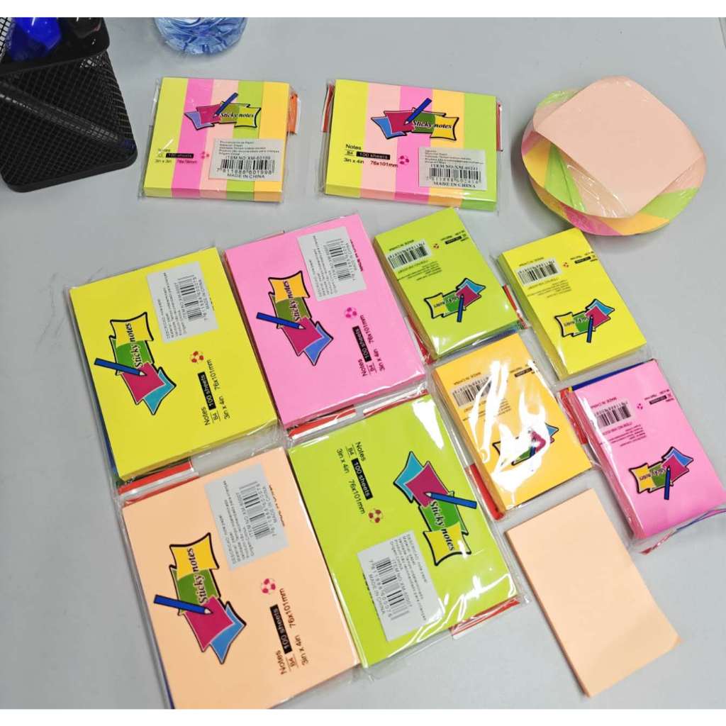 Bloco de Notas Adesivas Neon  - Lembrete de papel auto-adesivo TOTAL 500 folhas