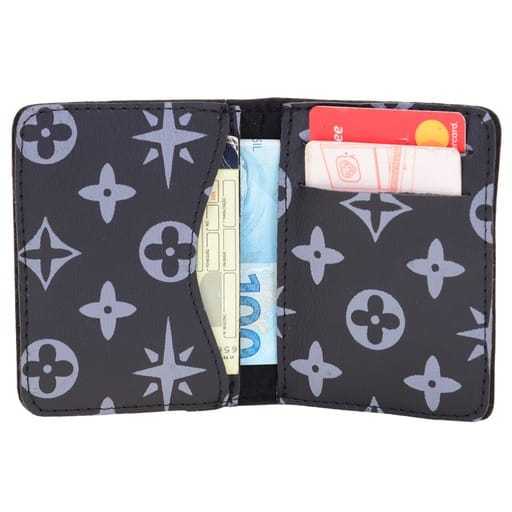 Porta Cartão Versátil Carteira Masculina Minimalista em Couro Ecológico Slim Multifuncional Estilo em Oferta na Shopee