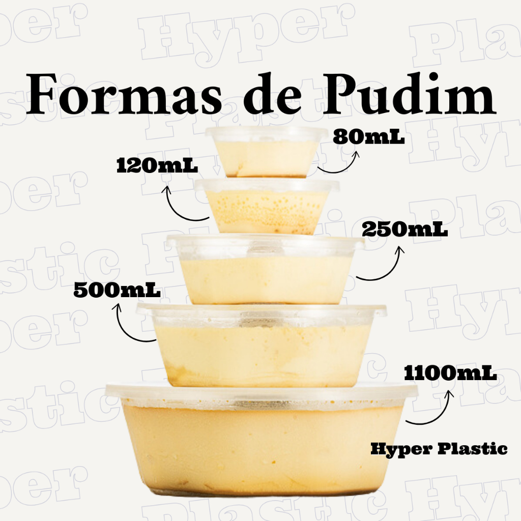 Formas de Pudim 80mL, 90mL, 120mL, 150mL, 250mL, 500mL, 600mL e 1100mL Monte o seu Kit de Formas em Oferta na Shopee