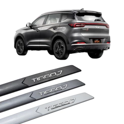 Jogo Friso Porta Lateral Tiggo 7 Sport Pro Emblema Cromado 2022 2023 2024 205