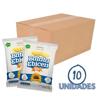 Kit C/10 Batatas Ondulada Tradicional Óleo De Girassol 50g Ebicen em Oferta na Shopee