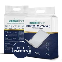 Kit Protetor De Colchão Lençol Oliver Home G Descartável Cadeira de Rodas Pós Operatório Impermeável
