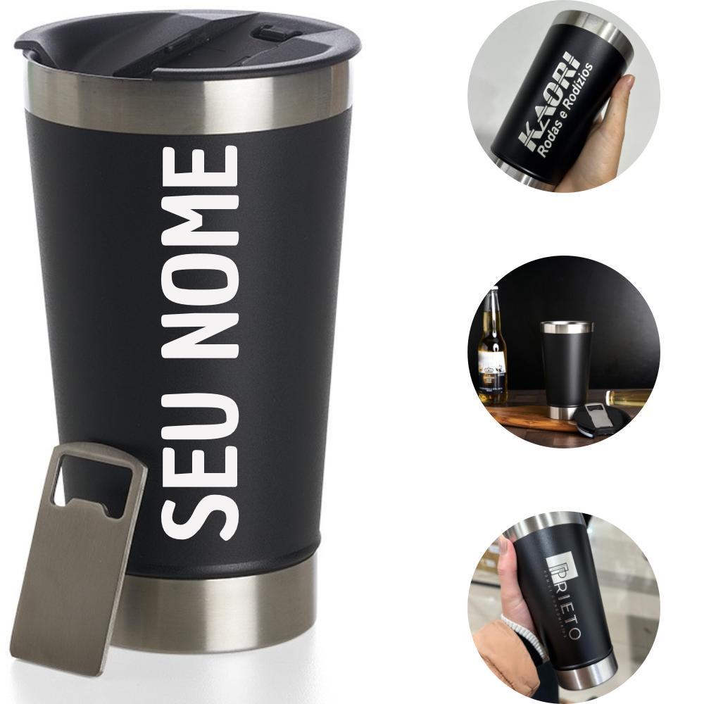 Copo Termico 500ml personalizado com sua logo, time, símbolo, nome