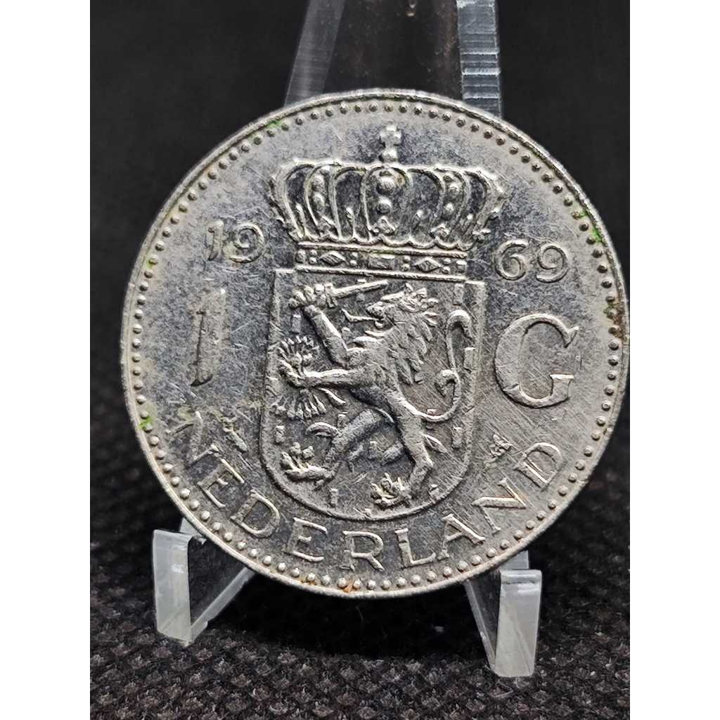 Moeda Holanda 1 Gulden ano 1969