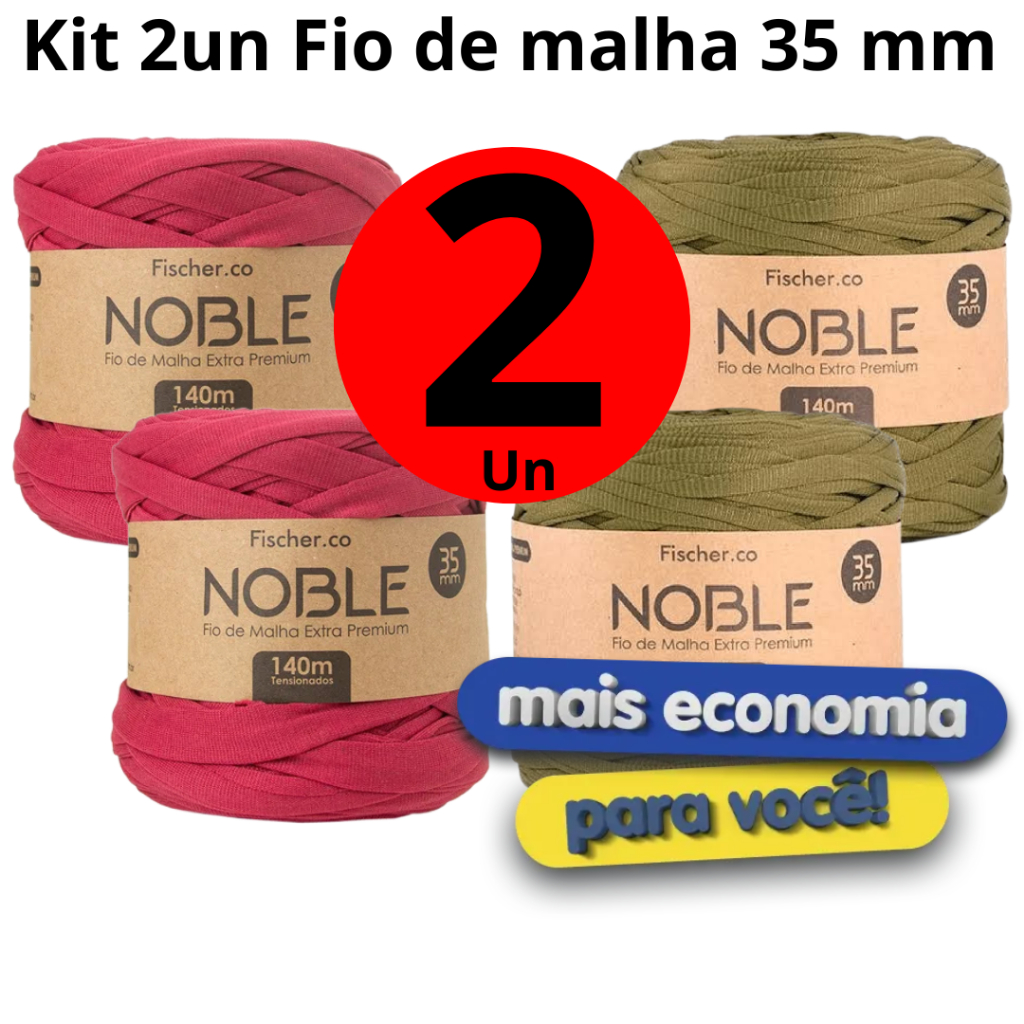 Kit 2 un Fio de Malha NOBLE Fischer Extra Premium 35mm em Oferta na Shopee