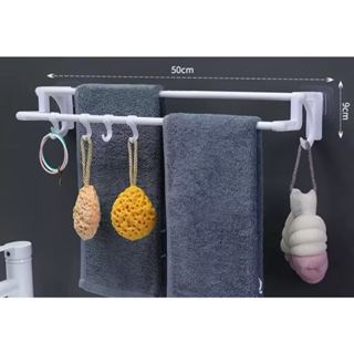 Porta Toalha Duplo Multiuso Para Banheiro Cozinha Com Suporte e Adesivo em Oferta na Shopee
